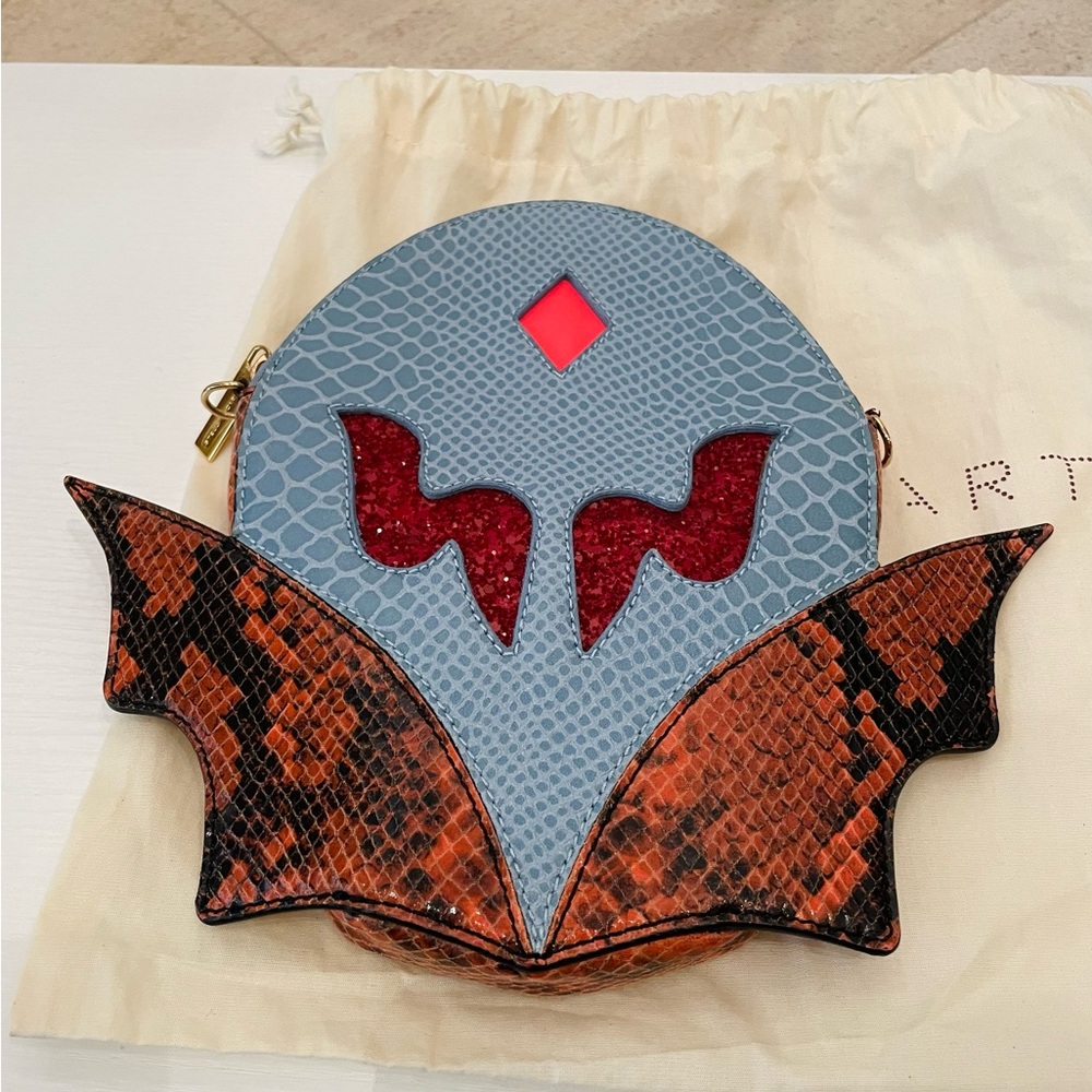 Stella McCartney Superhero Crossbody Bag Blue and Red Excellent Condition